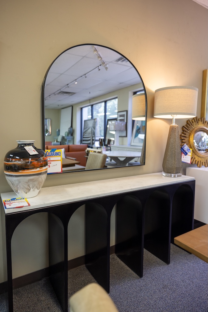 Black Arch Wall Mirror