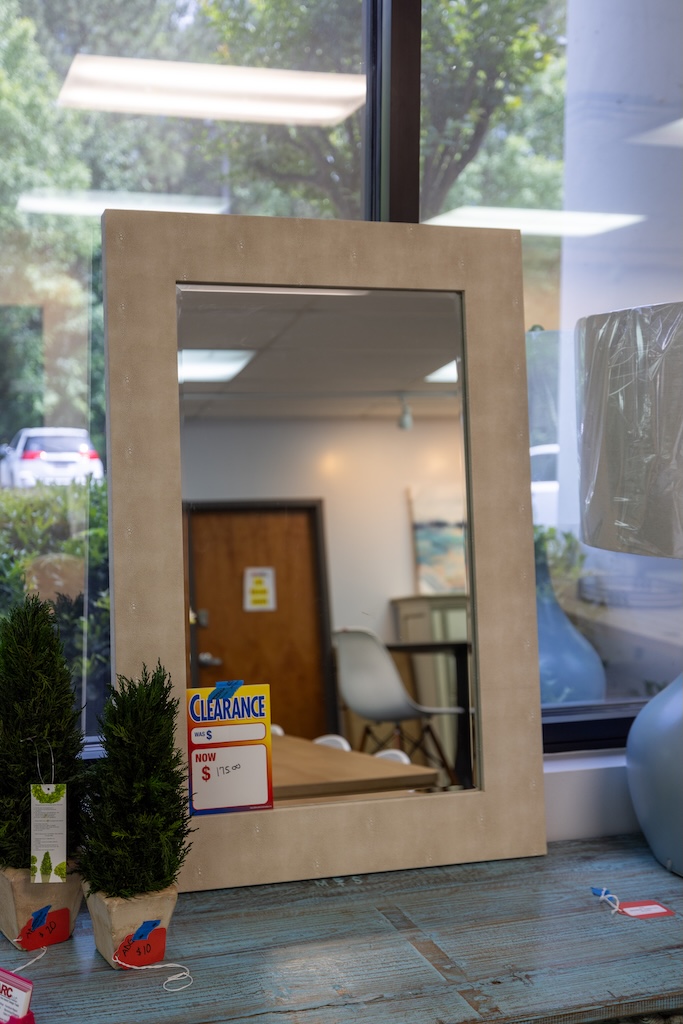 Linen-Wrapped Frame Mirror