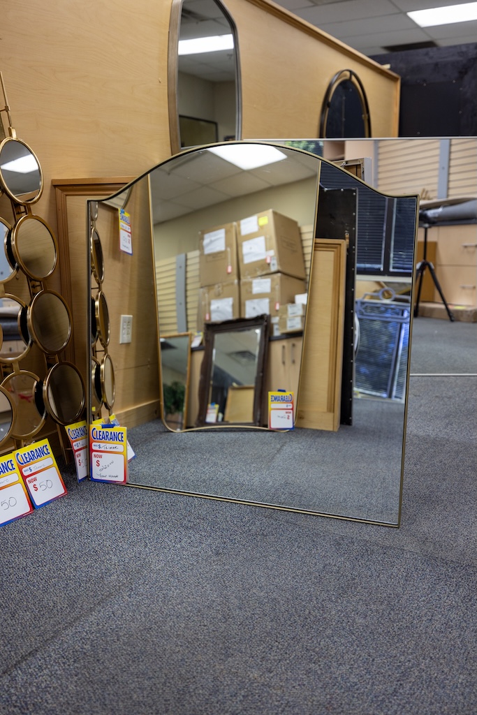 Four Hands Brass Arch Tabletop Mirror