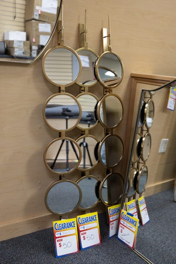 Multi-Circle Wall Mirror — Brushed Gold